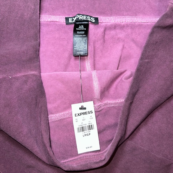 NWT! EXPRESS Maroon Petite Leggings size Large✨ - Picture 5 of 8